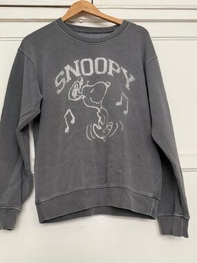 Snoopy Graphic Crewneck Sweatshirt - Gray